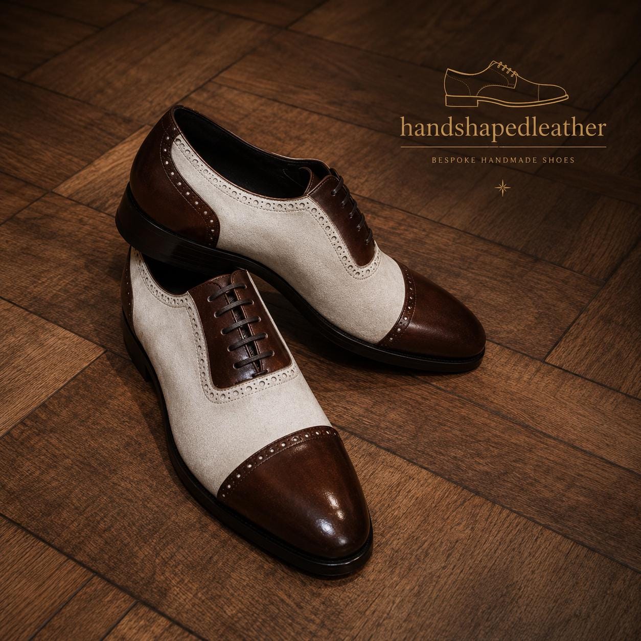 Vintage Yves Saint Laurent Brown Two-Tone Leather Wingtip Dress Shoes 44/US 11 Vintage Mens Two Tone Shoes - Etsy main image 2