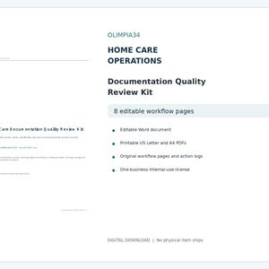 Home Care Documentation Quality Review Kit