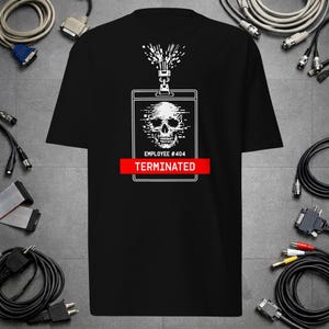 System Failure T-Shirt Cyberpunk ID Badge Tee Techwear Employee 404 Shirt Darkwear Industrial Terminated Graphic Top