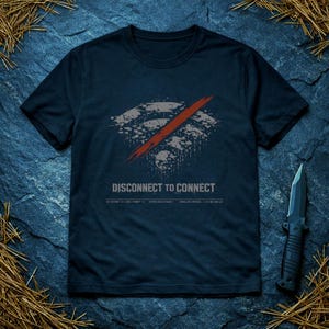 No Wifi Zone Cyberpunk T-Shirt Disconnect Protocol Graphic Tee Glitch Binary Code Shirt Techwear Darkwear Streetwear
