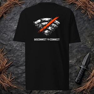 Cyberpunk-T-Shirt „Keine WLAN-Zone“ – Disconnect Protocol Grafik-T-Shirt „Glitch Binary Code“ – Techwear Darkwear Streetwear