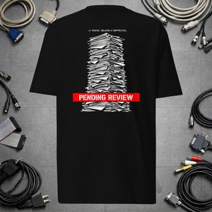 System Failure T-Shirt Cyberpunk Paper Stack Tee Techwear Buffer Full Shirt Darkwear Industrial Pending Review Top Grunge