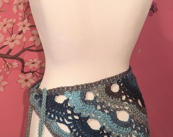 Sparkle blue shawl/hip shawl