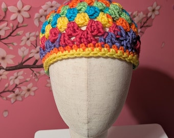 Handmade crochet skull cap hat