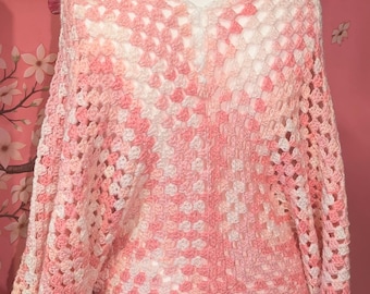 Colorful batwing top/ beach coverup