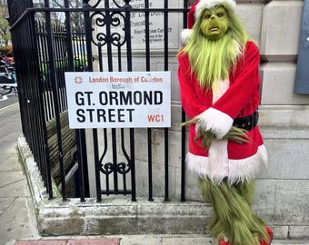 Grinch Cosplay Costume, Christmas Monster Suit, Holiday Character Outfit, Santa Grinch Costume, Xmas Party Cosplay