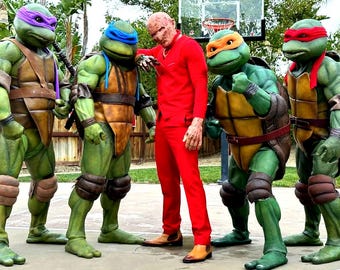 Movie Inspired Turtle Hero Cosplay Costume, Full Body Turtle Suit, Comic Convention Outfit, Mutant Turtle Character Costume, Group Cosplay