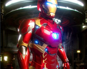 Iron Man Cosplay Suit, Superhero Armor Costume, LED Iron Hero Outfit, Avengers Inspired Cosplay, Full Body Comic Convention Suit