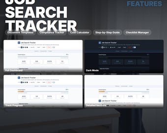 Job Search Tracker | Application Pipeline, Interview Prep & Salary Negotiation Guide | Interactive