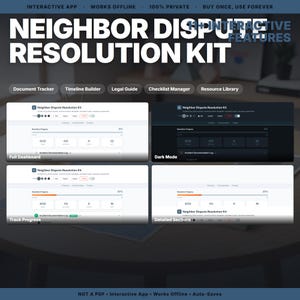 Neighbor Dispute Resolution Kit | Property Line & Noise Complaint Guide | Evidence Log | Interactive