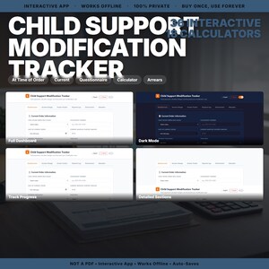 Child Support Modification Tracker | 91+ Checkpoints, Income Change Calculator & Filing Organizer