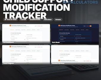 Child Support Modification Tracker | 91+ Checkpoints, Income Change Calculator & Filing Organizer
