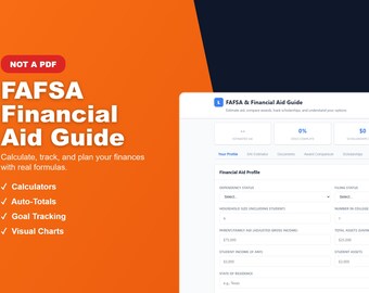 FAFSA Financial Aid Guide | Student Aid Eligibility Calculator & Deadline Tracker | Interactive
