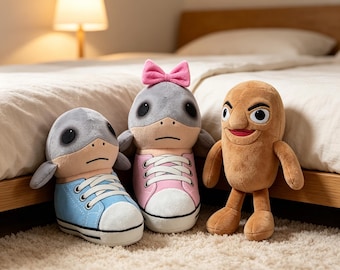Tung Tung Tung Sahur Plush, American Shan Hai Jing Parody Doll, Funny Soft Stuffed Toy, In Stock