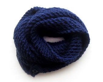 Chunky Infinity Knit Long Scarf | Several Colors