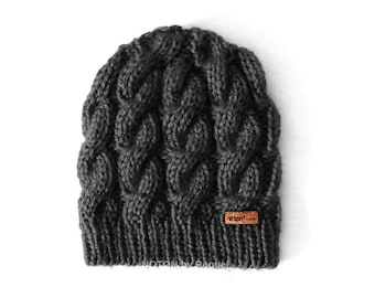 Cable Knit Slouchy Beanie Hat for Women | Several Colors