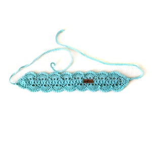 Aqua Blue Summer Boho Fiore Headband for Women