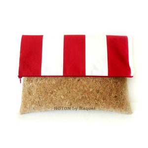 Bolso de mano plegable vegano de corcho náutico