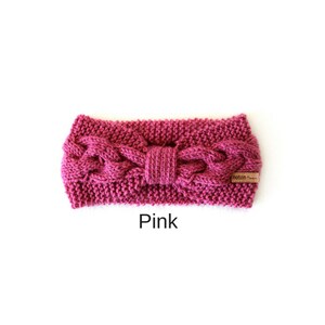 Boho Gebreide Hoofdband Aangepaste oorwarmer Warme Winter Tulband Womens Tulband Handgemaakte hoofdband Verschillende kleuren Roze