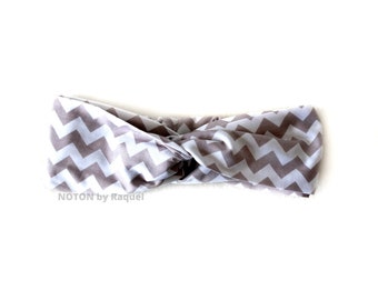 Chevron Beige Headband | Women Turban Headband | Summer Head Wrap | Handmade Headband