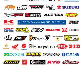Motocross Brands SVG, DXF, png, eps, Logo Pack, MX Sponsors, Supercross Moto, Vector Files for Cricut, Silhouette, Instant Download