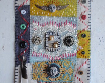 Original Mixed Media textile artwork. Wall hanging