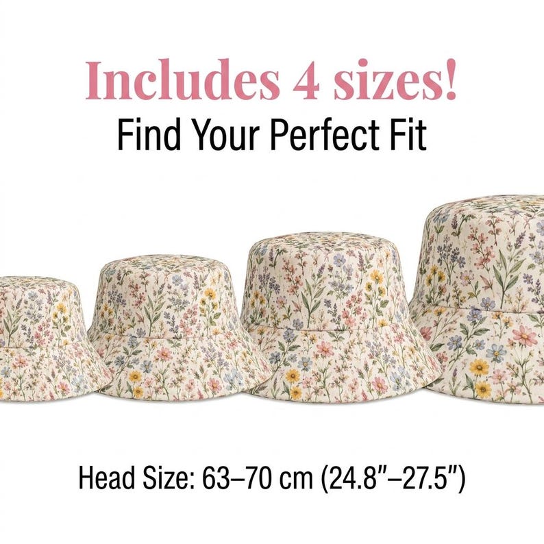 Bucket Hat Sewing Pattern PDF | Reversible Sun Hat Pattern | A4 US ...