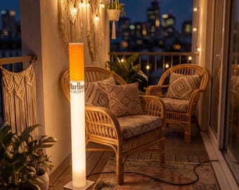 Viral Cozy Boho Giant Cigarette Floor Lamp,Marlboro Lamp ,Boho Balcony Night Patio Ambient Light,Outdoor Garden Lighting