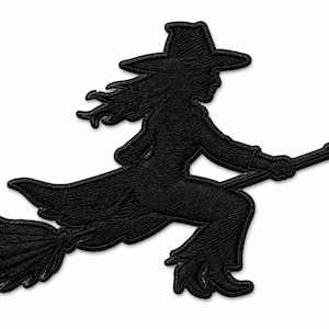 Parche de bruja / Parche bordado termoadhesivo / 4 pulgadas