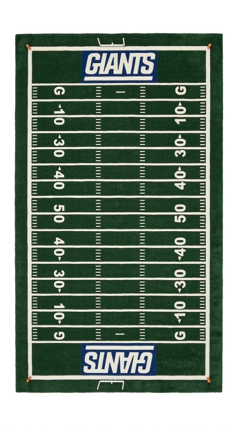 Football Filed Rugg Hand-tufted Wool Football Field Rug, Giants Game Room Carpet - Etsy