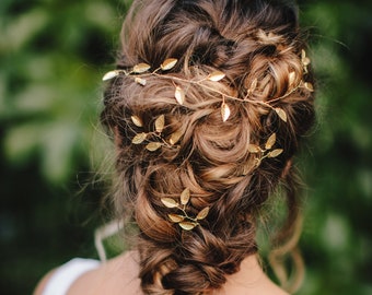 Gold Boho Leaf Pins, Gold Wedding Hair Accessories, Bridal Hair Piece,  Wedding Hair Accessories, Bridesmaid Hair Pin, Leaf Hair Pins