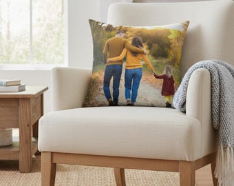 Personalized Photo Pillow: Custom Throw Pillow with Insert