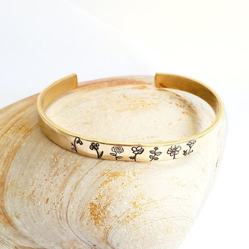 RUXIANG Wheat Bangle Mother Gifts Wide Cuff Opening Bracelet Jewelry