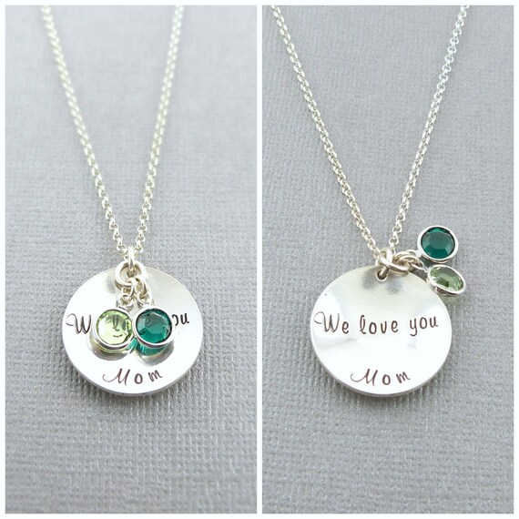 etsy mothers birthstone necklace