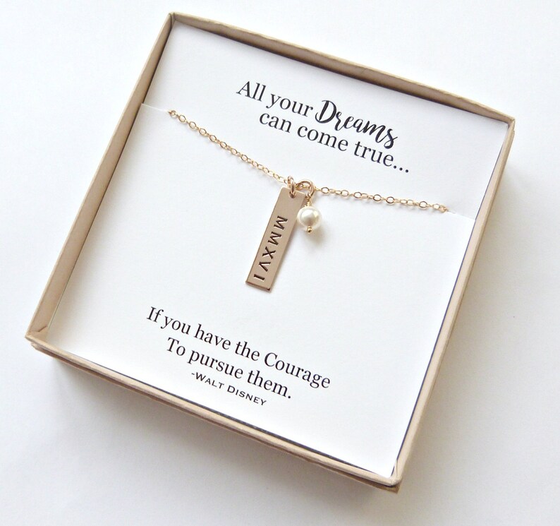 2019 High School Graduation Silver Bar Necklace,Graduation Gift Personalized Graduation Gift Gold Bar necklace,High School Graduation