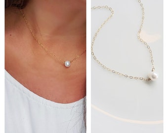 Freshwater Pearl Necklace, Pearl necklace, Christmas Gift for her, Bridesmaid Jewelry, Wedding Necklace, Cora necklace