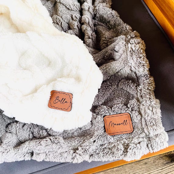 Personalized Baby Blanket: Soft Sherpa, Engraved Name, Keepsake
