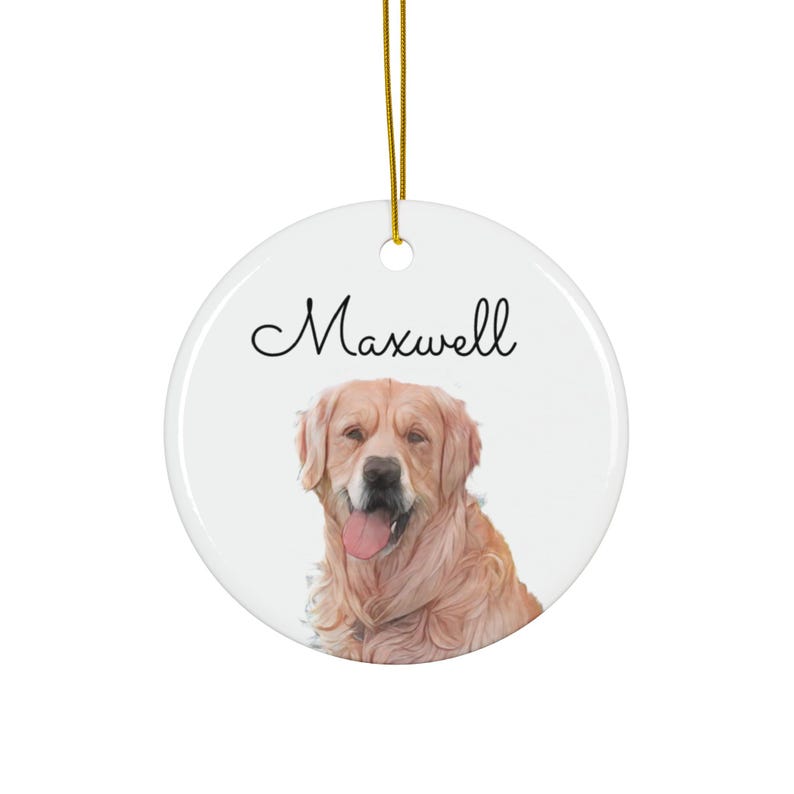 Custom Pet Ornament, Watercolor Pet Portrait, Dog Ornament, Pet Lover