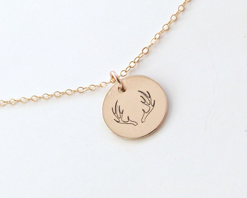 Personalized Gift Antler Necklace Couples gift Bridal gift Country Southern Valentines Day Gift Deer Antler Necklace Gold Antler