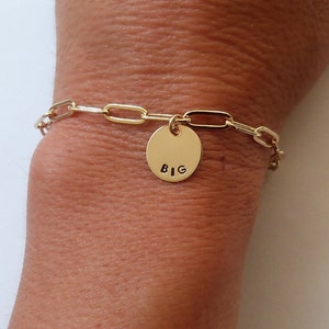 Big Little Gift, GBig Sorority Sister, Gold Paper Clip Bracelet, Silver Paper Clip Bracelet, Greek Gifts, College Sorority, Sorority Family image 3