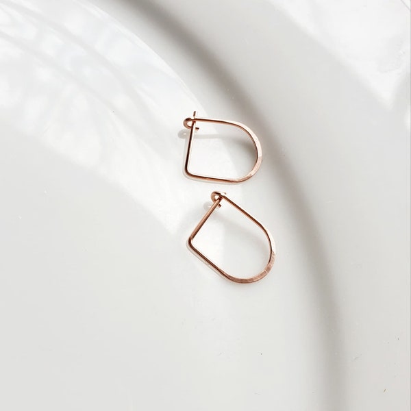 Small Rose Gold Hoop Earrings,  silver hoops,14k gold filled earrings,stocking stuffers, sleeper earrings, mini hoops, Jesse Hoops