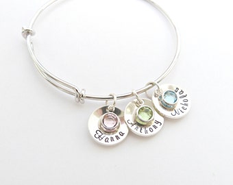 Mothers day gift grandma bracelet, Birthstone Jewelry, Gift for Mom,  Grandma Gift, Nana gift, Gift from Husband