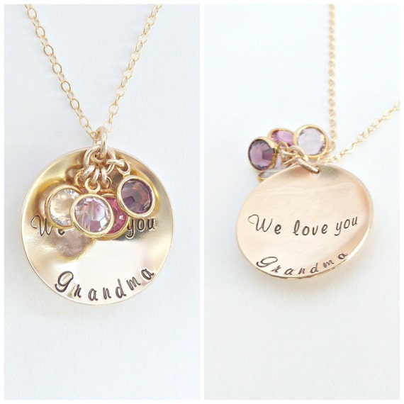 Grandma Birthstone Necklace Gift for 