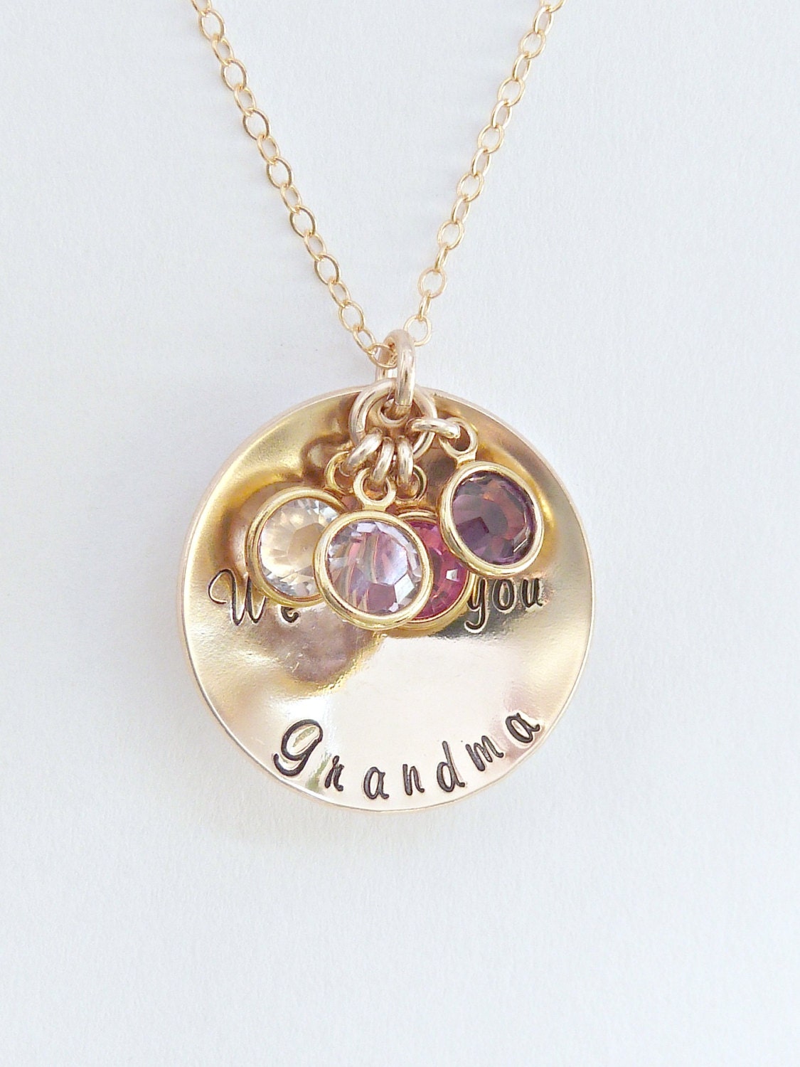 Birthstone Jewelry Grandma Necklace 