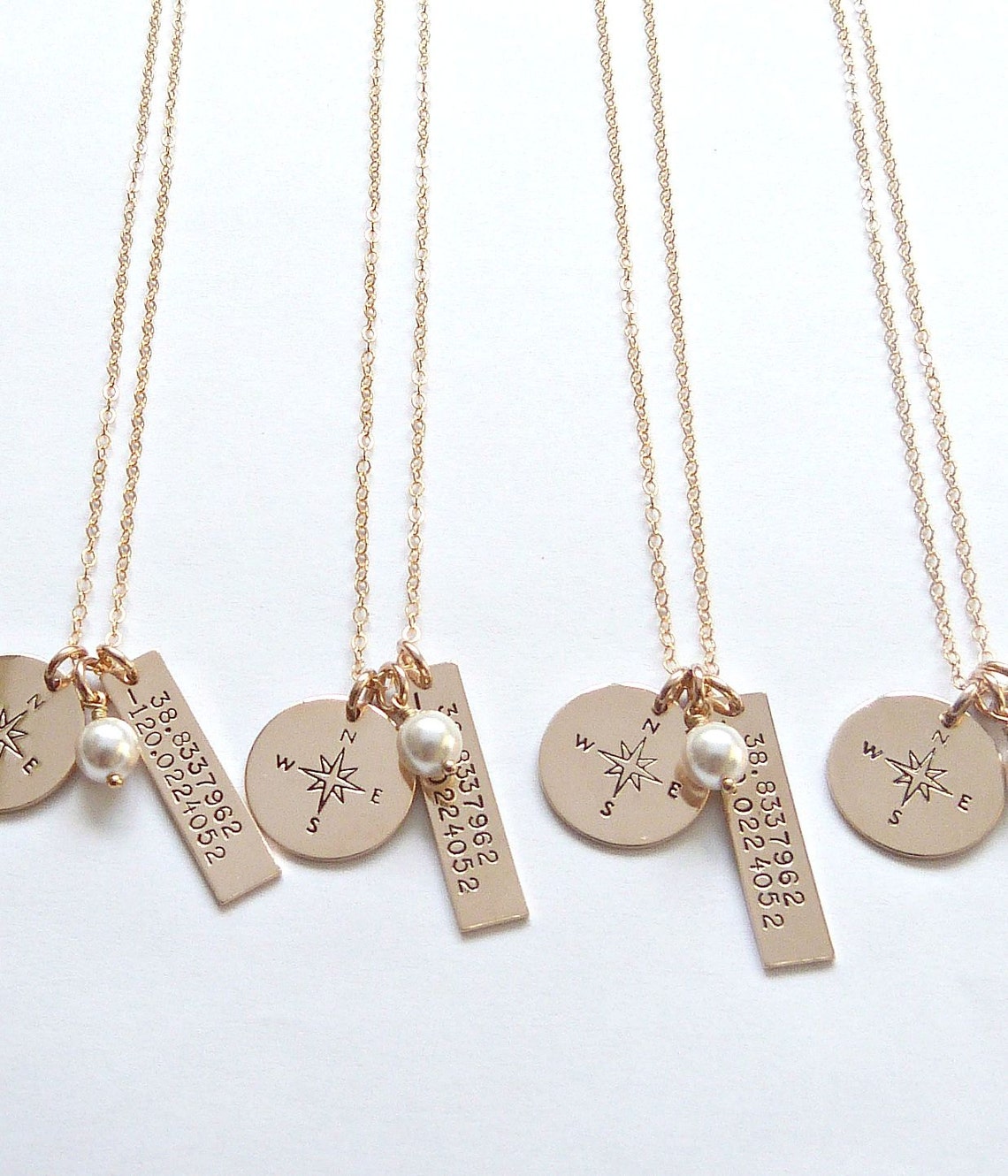 Custom Coordinates Rose Gold CoordinateJewelry Latitude Etsy