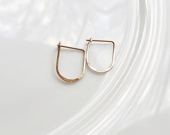 Small Gold Hoop Earrings,  Stocking Stuffer silver hoops,14k gold filled earrings, sleeper earrings, mini hoops, minimalist, Jesse Hoops