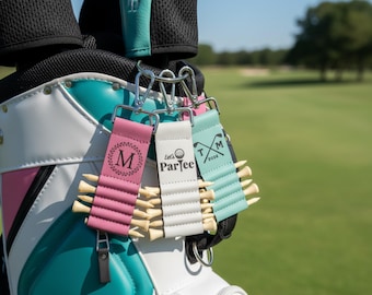 Personalized Golf Tee Holder | Custom Gift for Womens Golfer | Golf Tee Key Chain | Engraved Golf Gift | Corporate Gift idea