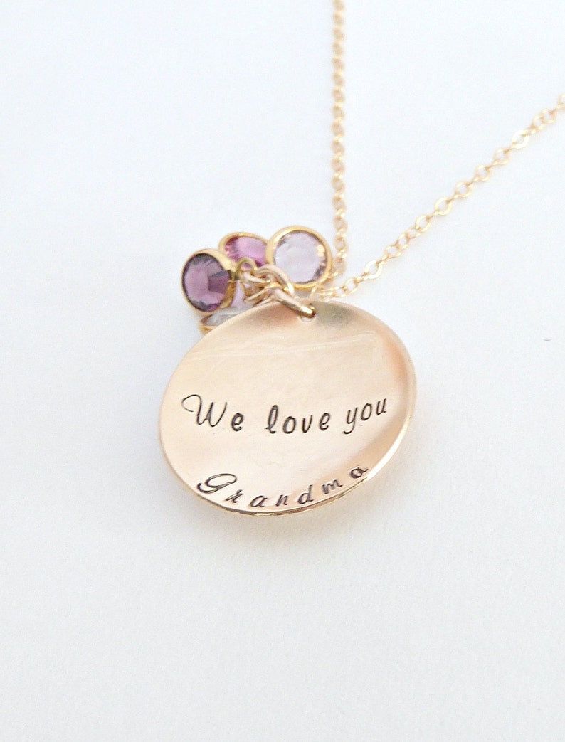 Mothers Birthstone Necklace Gift for Mom Personalized Name Etsy
