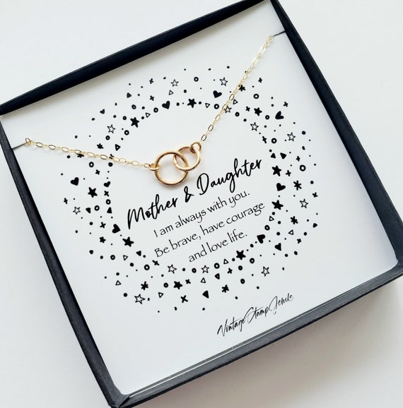 Mother Daughter Necklace Gold Eternity 
