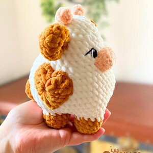 Häkelanleitung für eine Kuh mit Herzchenmuster (PDF) | Niedliches Amigurumi-Kuh-Plüschtier